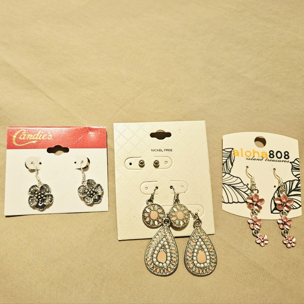 Silvertone 5 pc Earrings Bundle